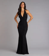 Maribeth Glitter Strappy Back Mermaid Formal Dress
